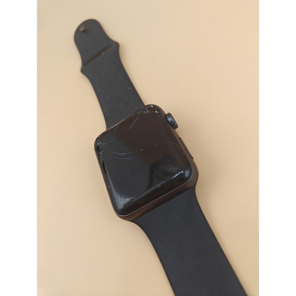 Apple Watch Series 3 38mm A1858 GPS AS IS Cracked Screen Parts Repair